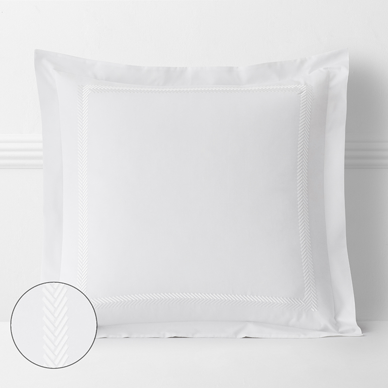 The Company Store Hewett Luxe Smooth Egyptian Cotton Sateen Sham In White