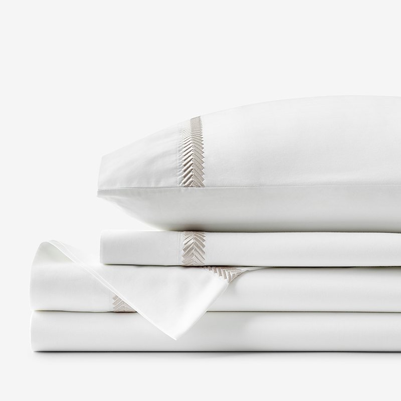 THE COMPANY STORE HEWETT LUXE SMOOTH EGYPTIAN COTTON SATEEN BED SHEET SET 