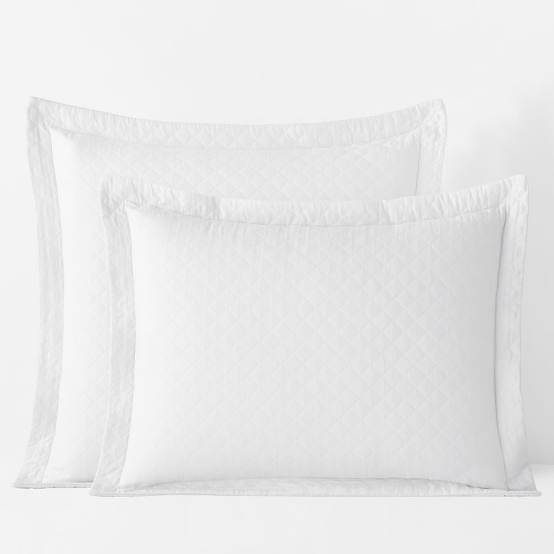The Company Store Norfolk Premium Smooth Egyptian Cotton Sateen Sham In White