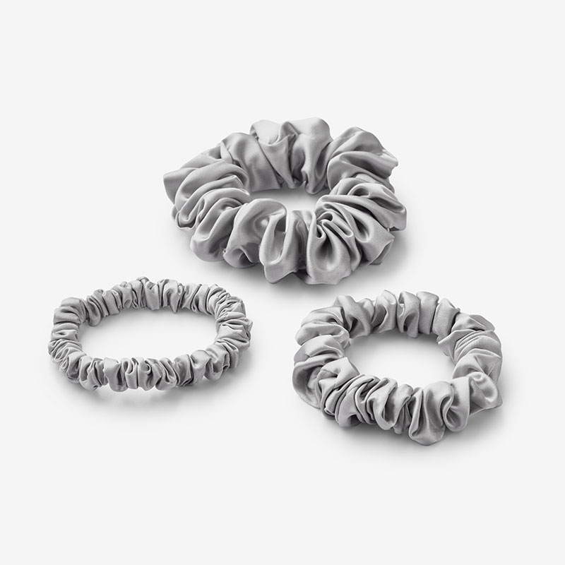 Silk Hair Scrunchies, Set of 3