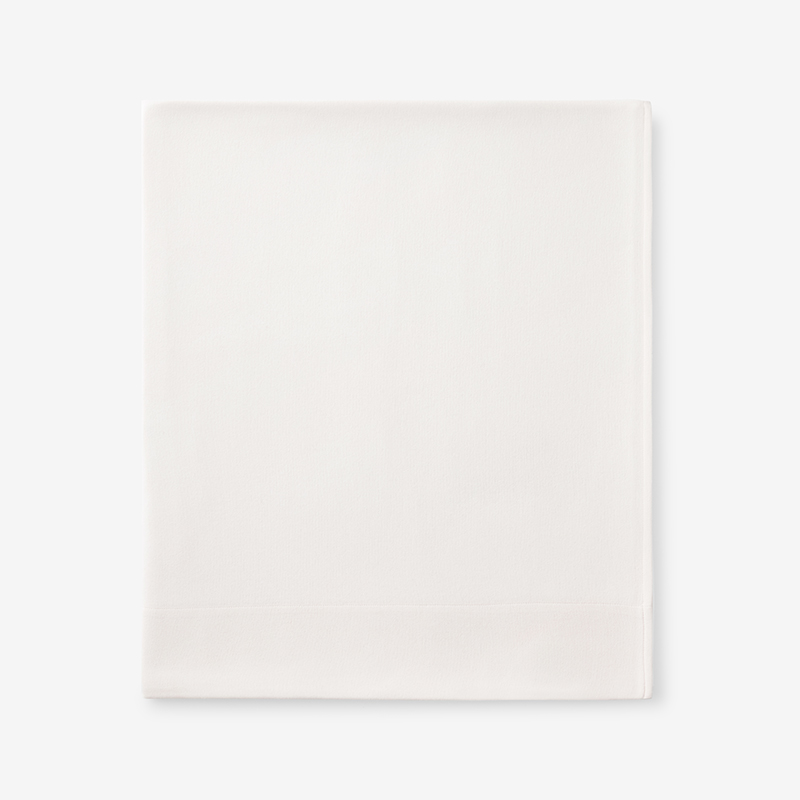 The Company Store Premium Ultra-cozy Cotton Flannel Flat Bed Sheet In Ivory