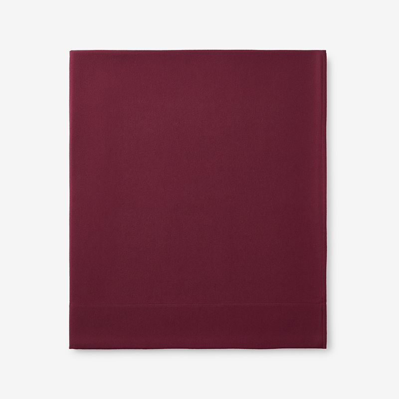 The Company Store Premium Ultra-cozy Cotton Flannel Flat Bed Sheet In Purple