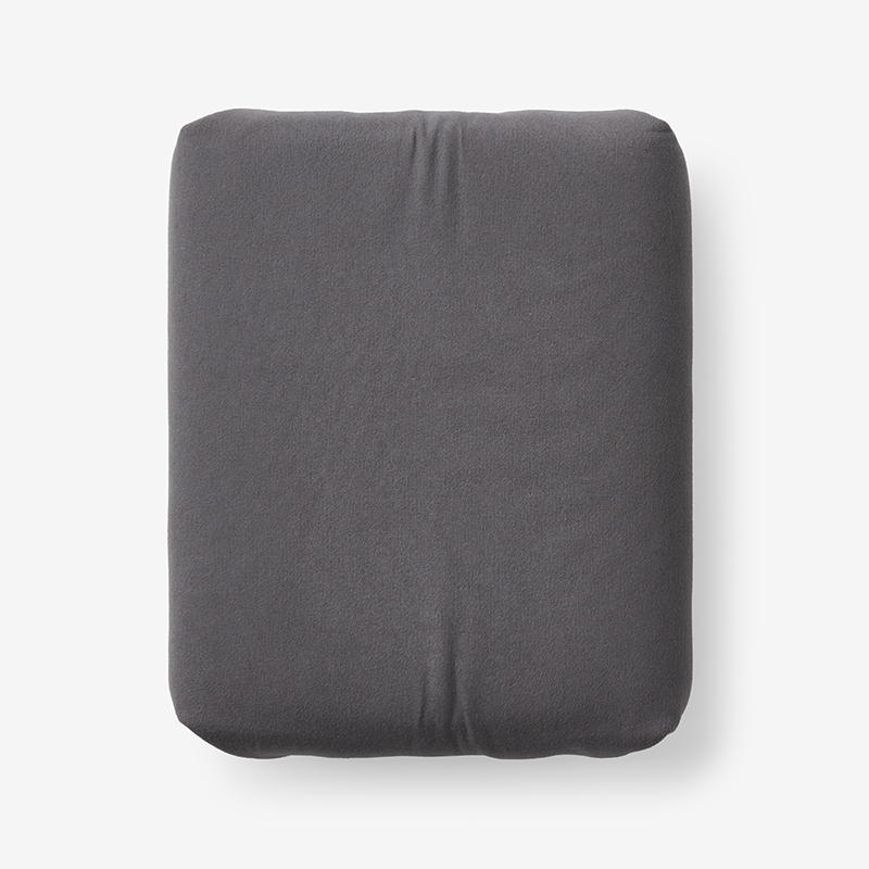 The Company Store Premium Ultra-cozy Cotton Flannel Fitted Bed Sheet In Stone Gray