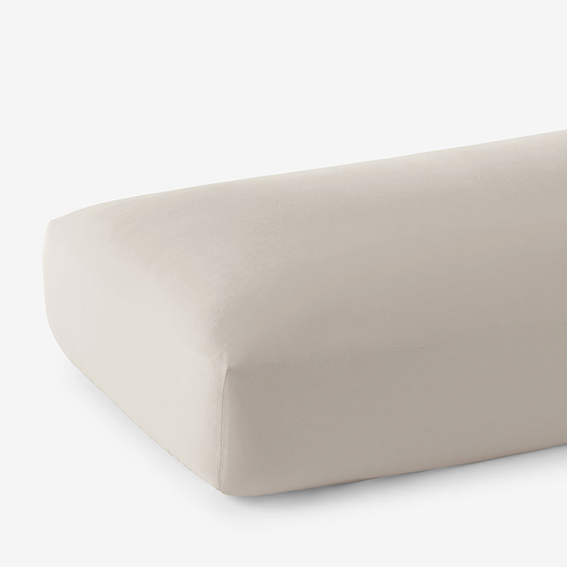 The Company Store Classic Ultra-cozy Cotton Velvet Cotton Flannel Fitted Bed Sheet In Ivory