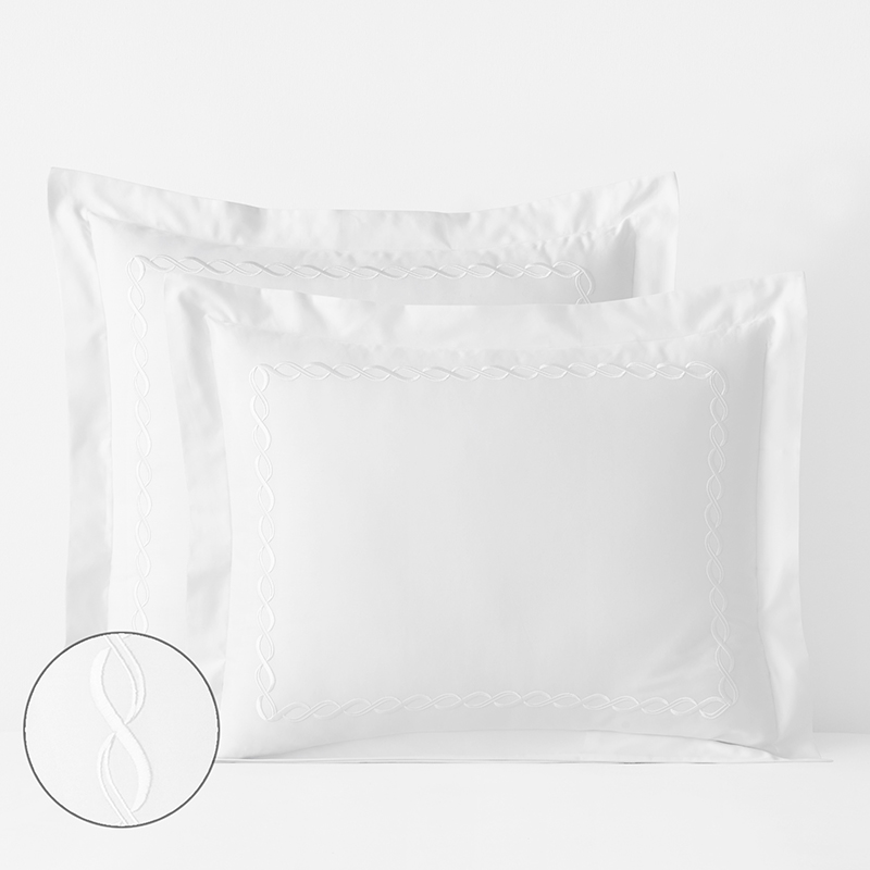 The Company Store Marcella Premium Smooth Egyptian Cotton Sateen Sham In White