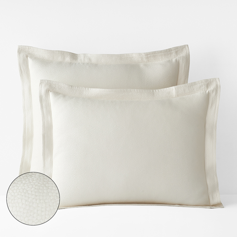 The Company Store Asher Cotton Matelassé Sham In Ivory