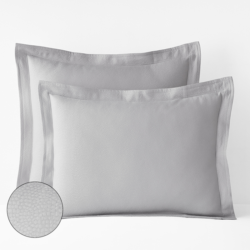 The Company Store Asher Cotton Matelassé Sham In Light Gray