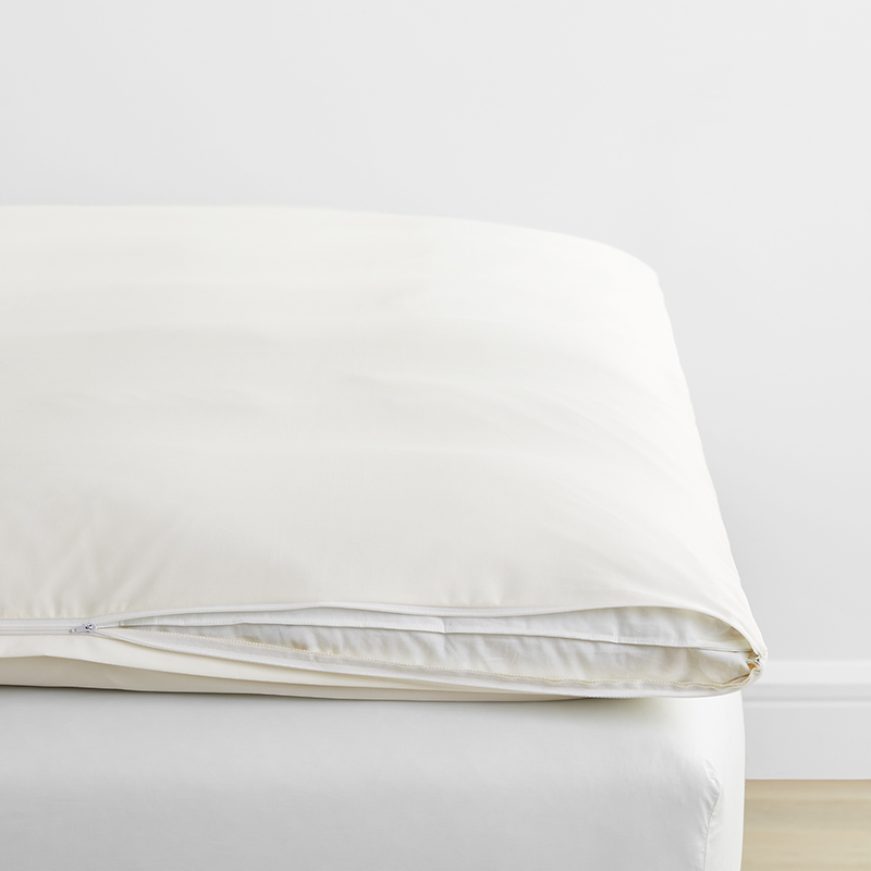 The Company Store Classic Smooth Wrinkle-free Sateen Featherbed Cover In Ivory