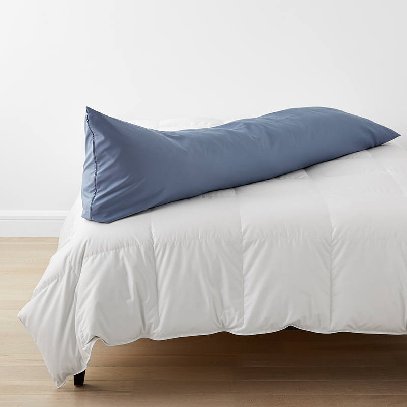The Company Store Classic Smooth Wrinkle-free Sateen Body Pillow Cover In Infinity Blue