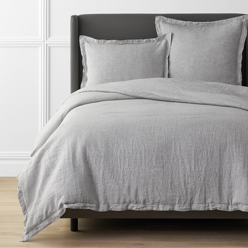 Premium Breathable Relaxed Chambray Linen Duvet Cover