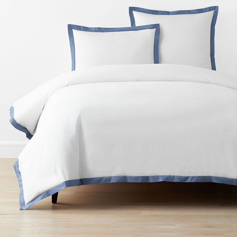 Company Cotton™ Solid Border Duvet Cover | The Company Store