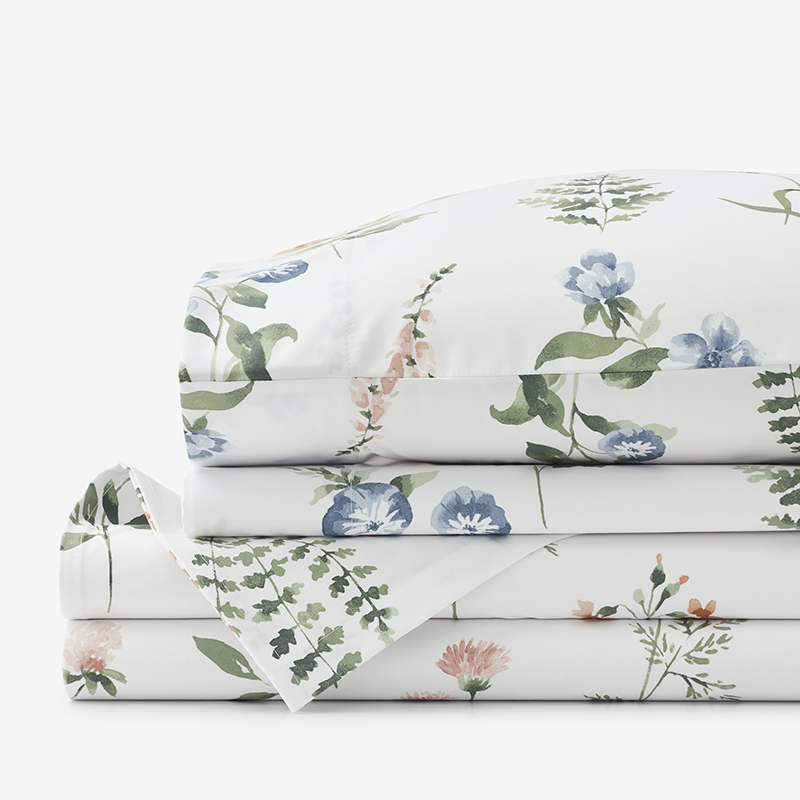 Frances Watercolor Floral Wrinkle-Free Sheet Set | The Company Store