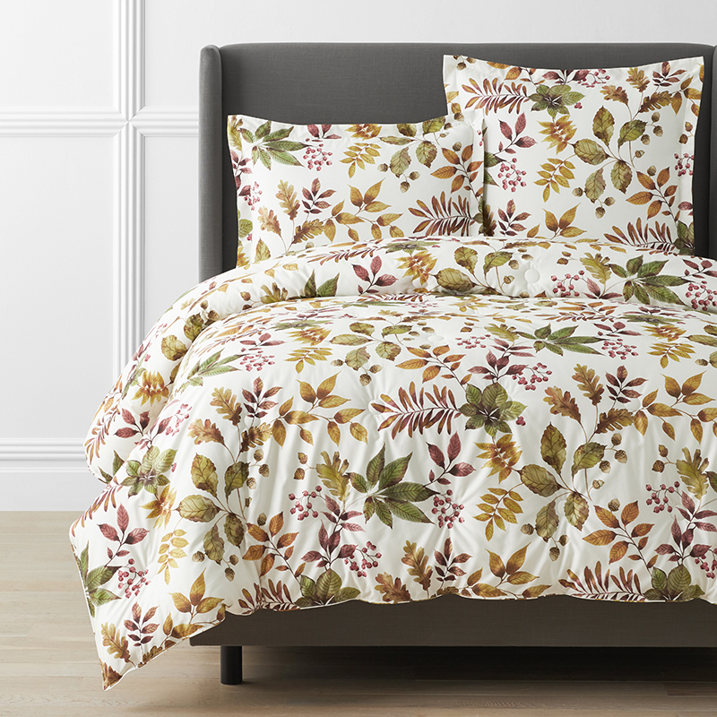 Fall Leaves WrinkleFree Sateen Comforter The Company Store