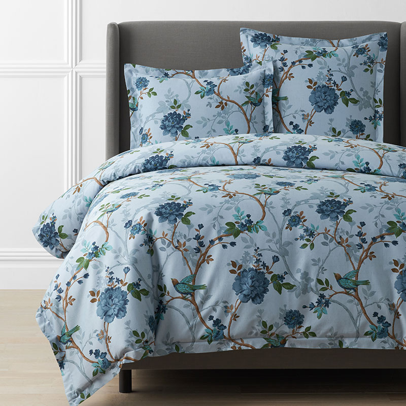 Bird Branch Luxe Sateen Duvet Cover The Company Store