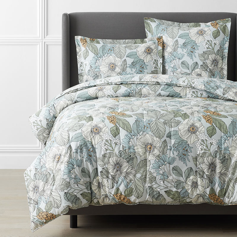 Mona Floral Wrinkle-Free Sateen Comforter | The Company Store