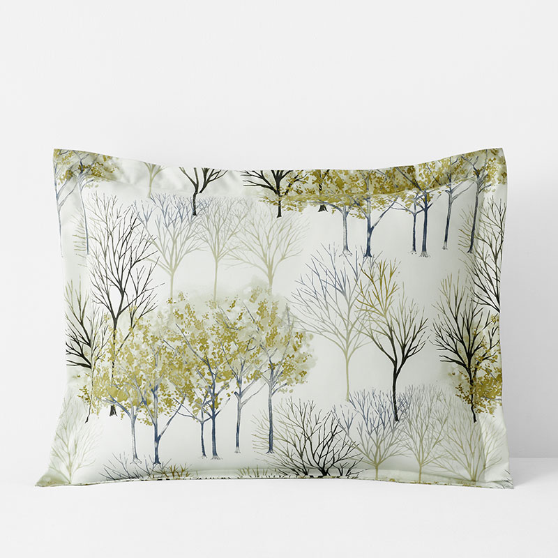 Winter Trees Premium Smooth Wrinkle-Free Sateen Sham - Ivory Gray, Standard