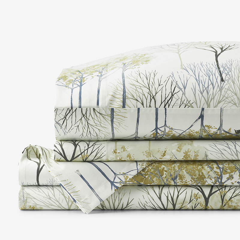 Winter Trees Premium Smooth Wrinkle-Free Sateen Bed Sheet Set
