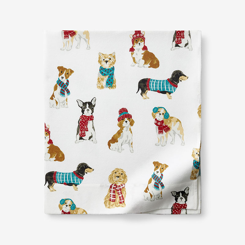 Classy Dogs Premium Ultra-Cozy Cotton Flannel Flat Bed Sheet