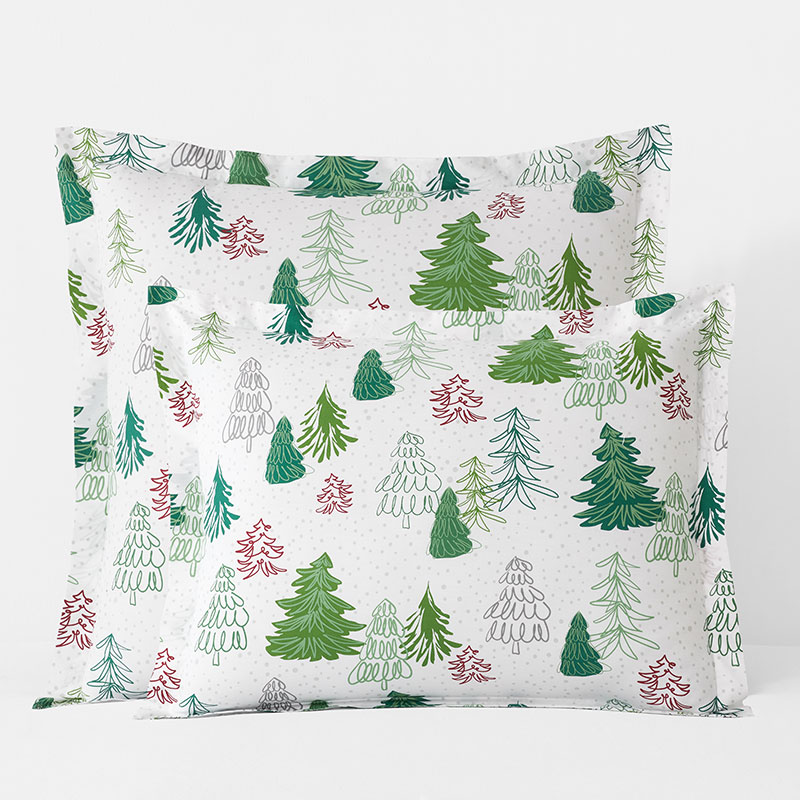 Holiday Trees & Bears Classic Cool Cotton Percale Sham