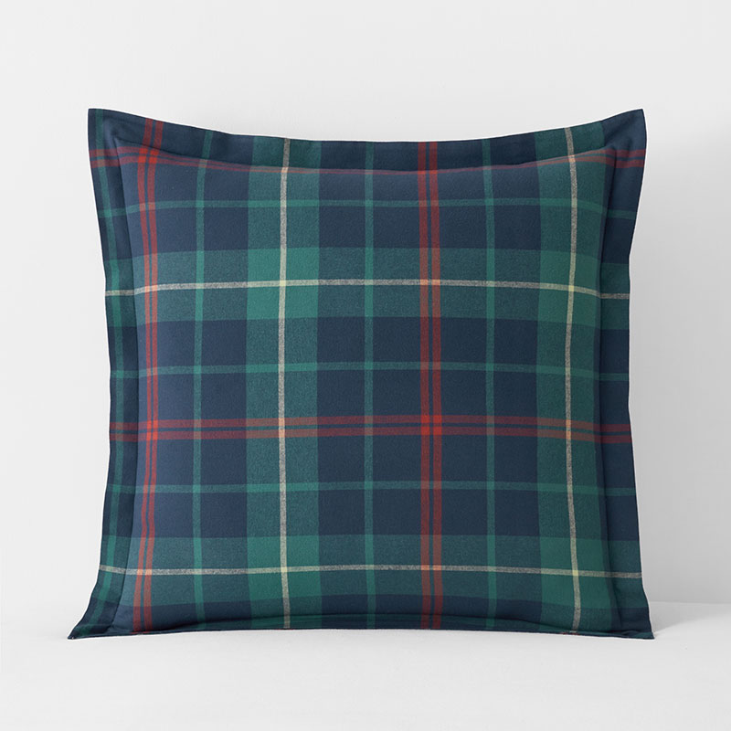 Red Green Plaid Premium Ultra-Cozy Cotton Flannel Sham - Red/Green, Standard
