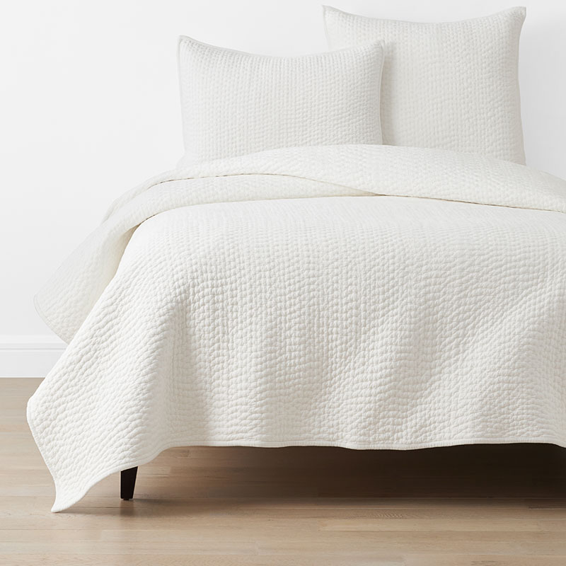 Ophelia Cotton Velvet Kantha Stitch Quilt | The Company Store