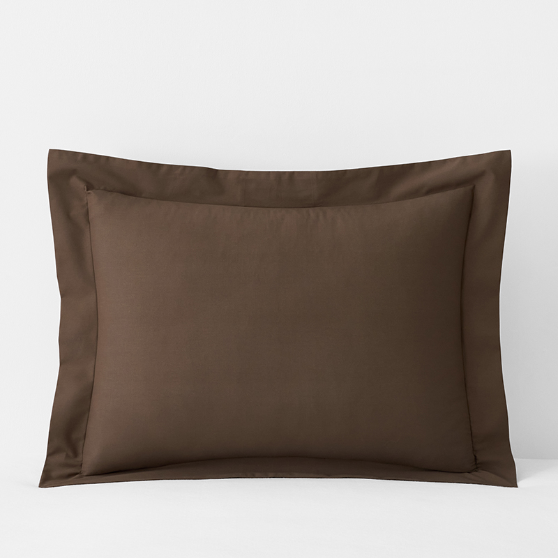 The Company Store Brushed Cotton Sham In Brown