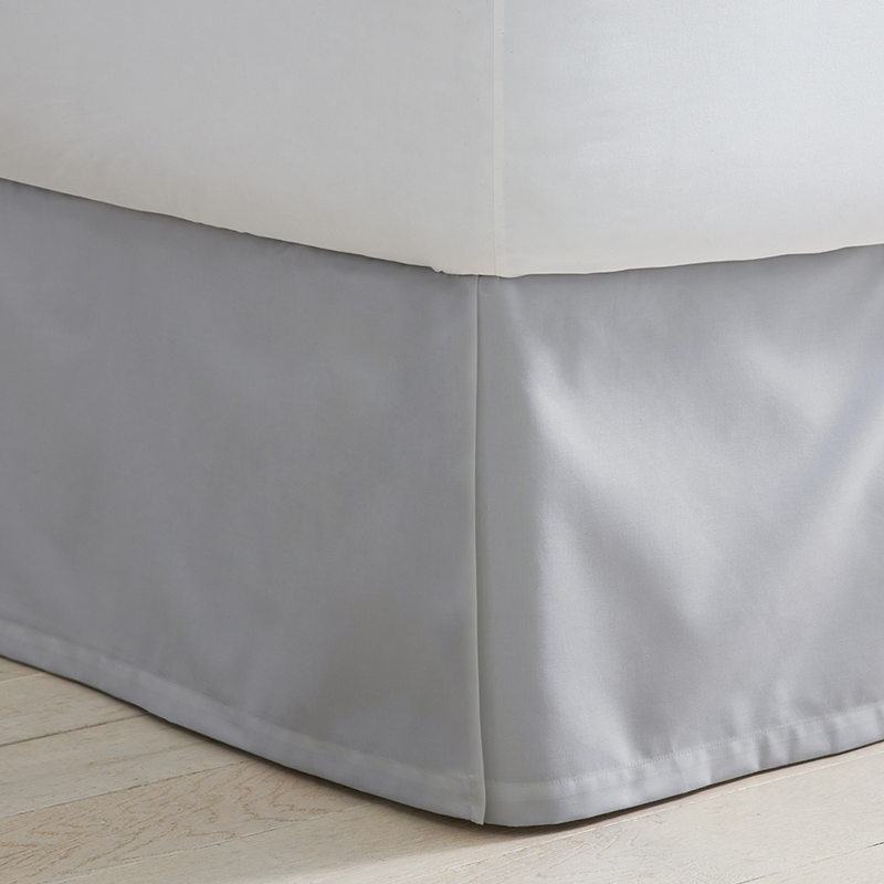 The Company Store Classic Smooth Wrinkle-free Sateen Bed Skirt In Gray Mist