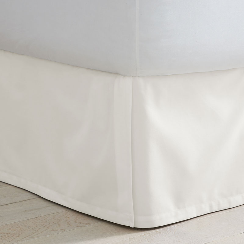 Classic Smooth Wrinkle-Free Sateen Bed Skirt - Creme, Queen