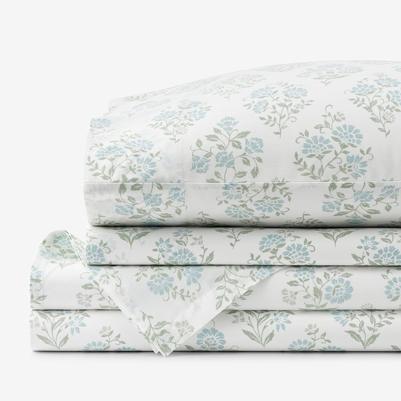 Bouquet Sea Blue Sheet Set | The Company Store