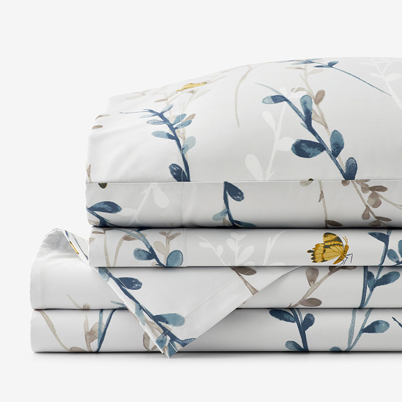 Spring Buds & Butterflies Sateen Sheet Set