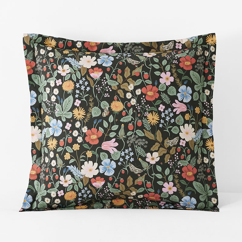 The Company Store Strawberry Fields Classic Cool Cotton Percale Sham In Neutral