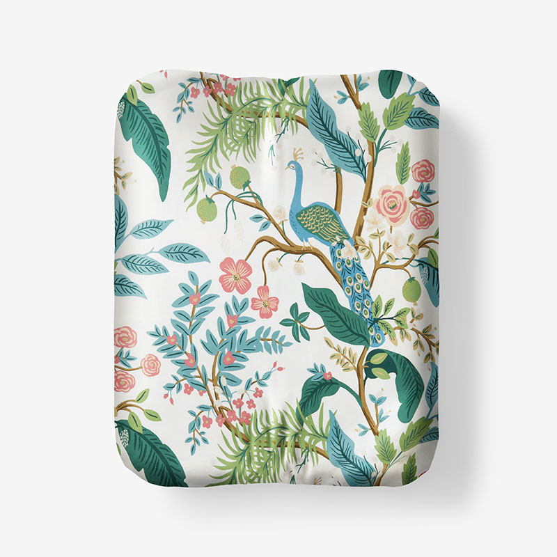 THE COMPANY STORE PEACOCK CLASSIC SMOOTH SATEEN FITTED BED SHEET