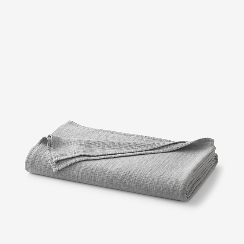 The Company Store Gossamer Cotton Throw Blanket In Gray