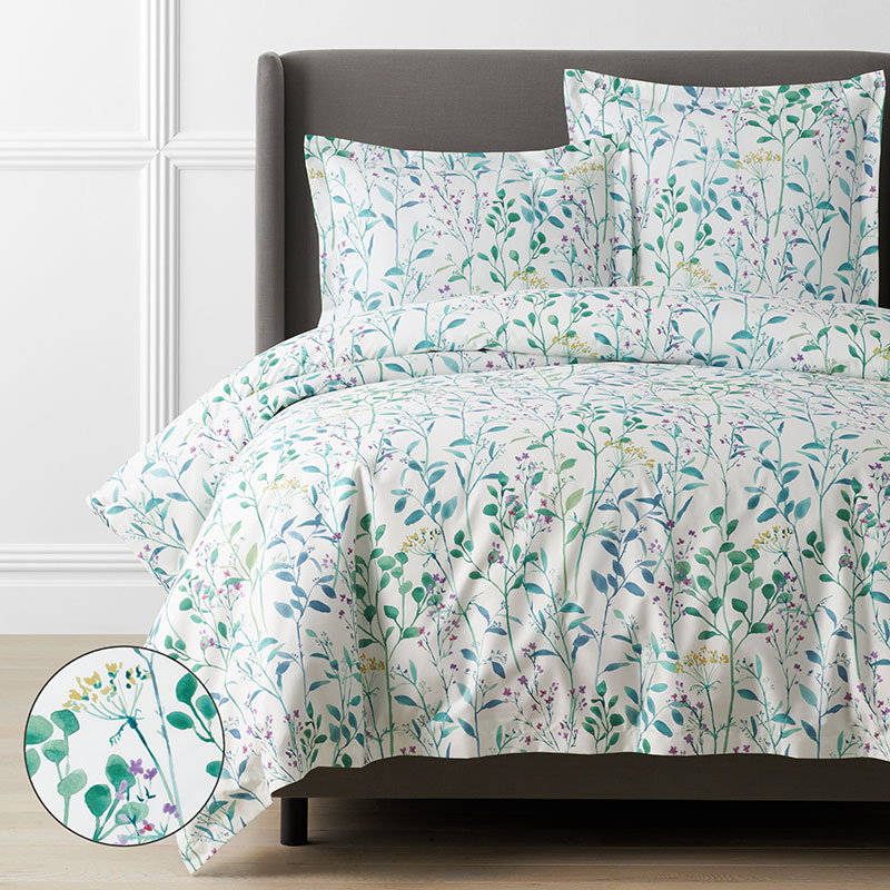 Spring Floral Vine Premium Smooth Wrinkle-Free Sateen Duvet Cover