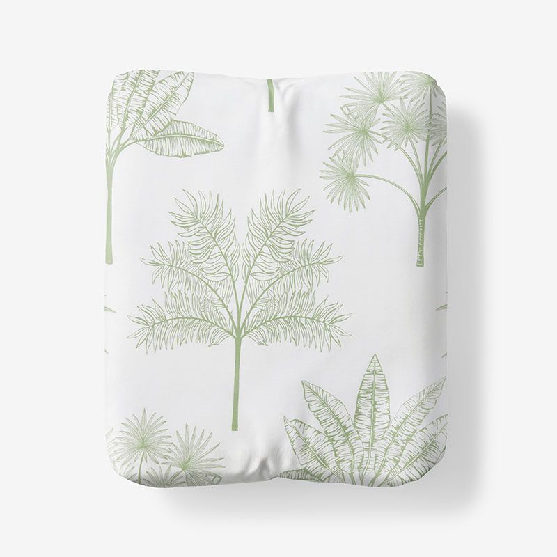 The Company Store Tulum Forest Classic Cool Cotton Percale Fitted Bed Sheet