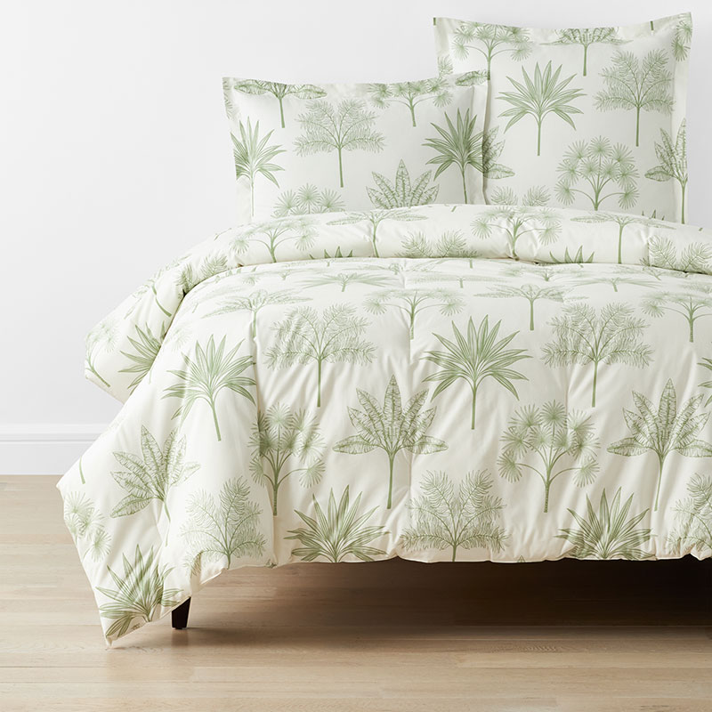 Tulum Tropical Forest Print Percale Comforter | The Company Store