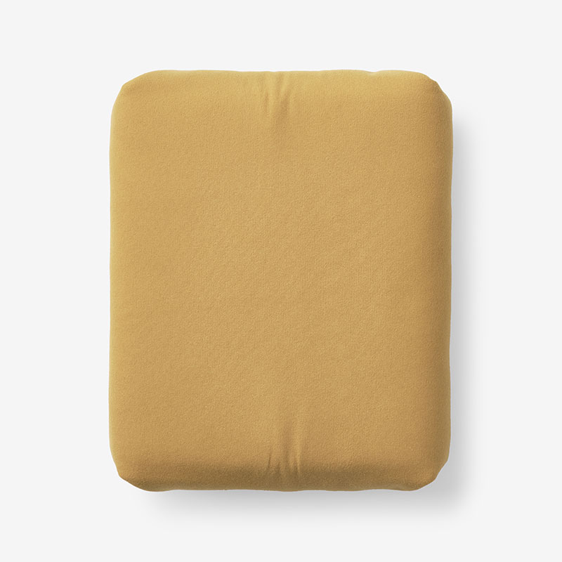 The Company Store Classic Ultra-cozy Cotton Velvet Cotton Flannel Fitted Bed Sheet In Orange/coral