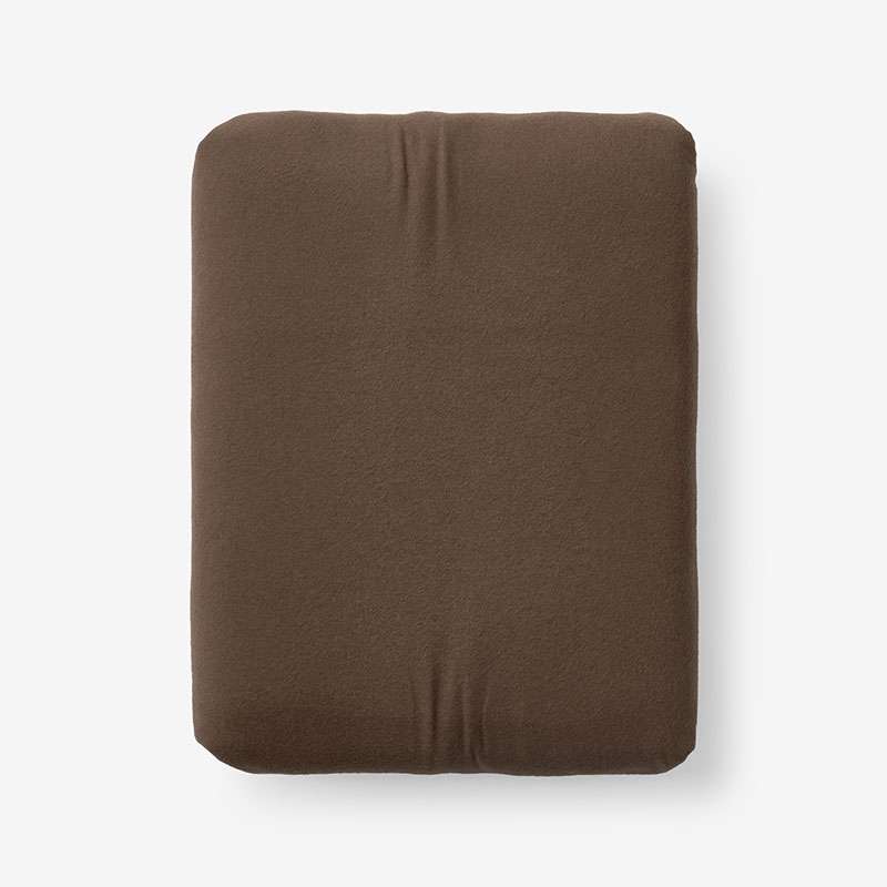 The Company Store Classic Ultra-cozy Cotton Velvet Cotton Flannel Fitted Bed Sheet In Brown