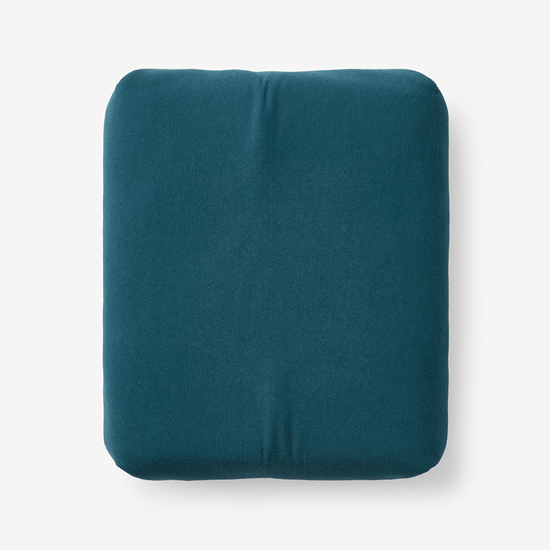 The Company Store Classic Ultra-cozy Cotton Velvet Cotton Flannel Fitted Bed Sheet In Teal/turquoise Blue