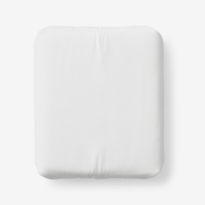 The Company Store Classic Ultra-cozy Cotton Velvet Cotton Flannel Fitted Bed Sheet In White