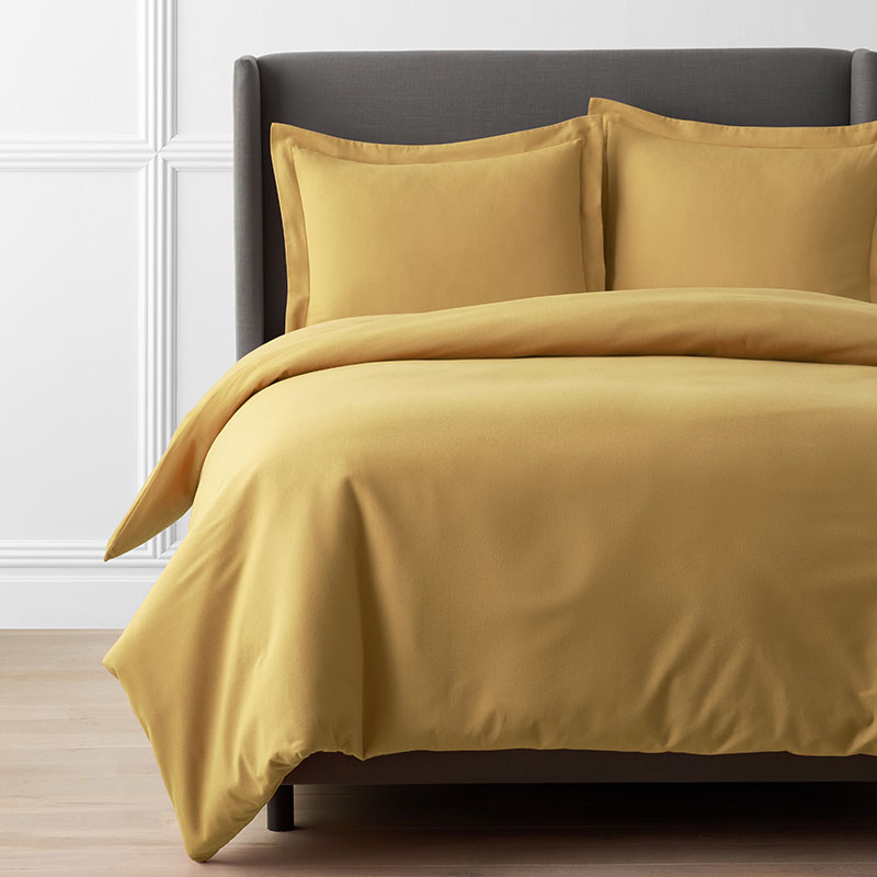 Classic Ultra-Cozy Cotton Velvet Flannel Solid Duvet Cover