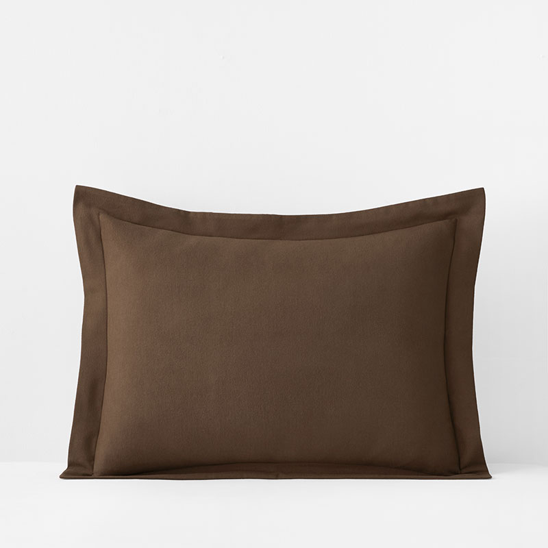 Classic Ultra-Cozy Cotton Velvet Flannel Sham | King, Brown