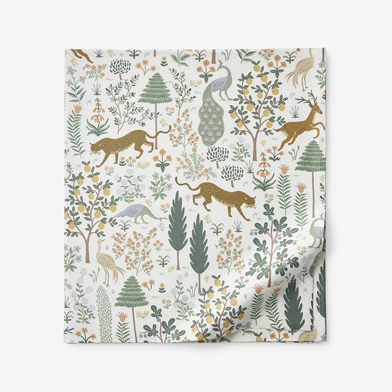 THE COMPANY STORE MENAGERIE CLASSIC SMOOTH SATEEN FLAT BED SHEET