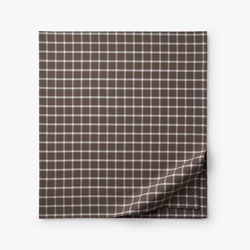 The Company Store Classic Stripes And Plaids Cool Yarn-dyed Cotton Percale Flat Bed Sheet