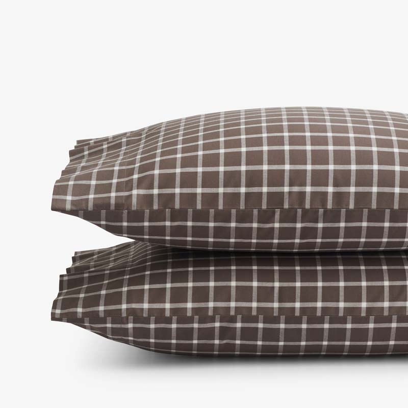 The Company Store Classic Stripes And Plaids Cool Yarn-dyed Cotton Percale Pillowcase Set