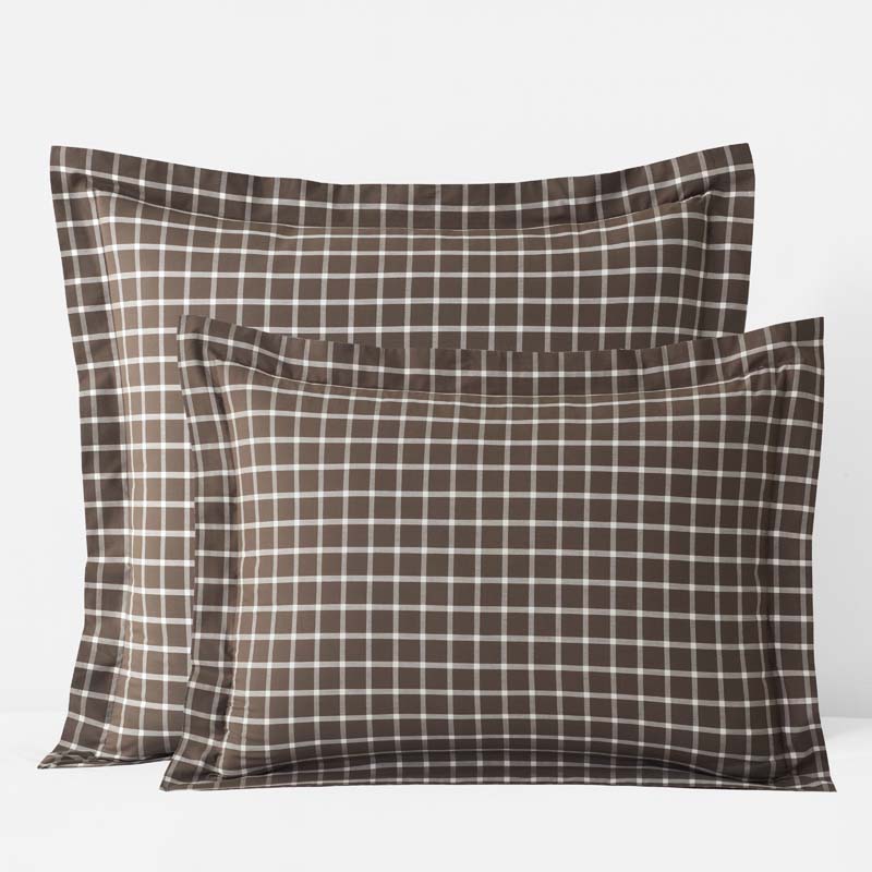 The Company Store Classic Stripes And Plaids Cool Yarn-dyed Cotton Percale Sham
