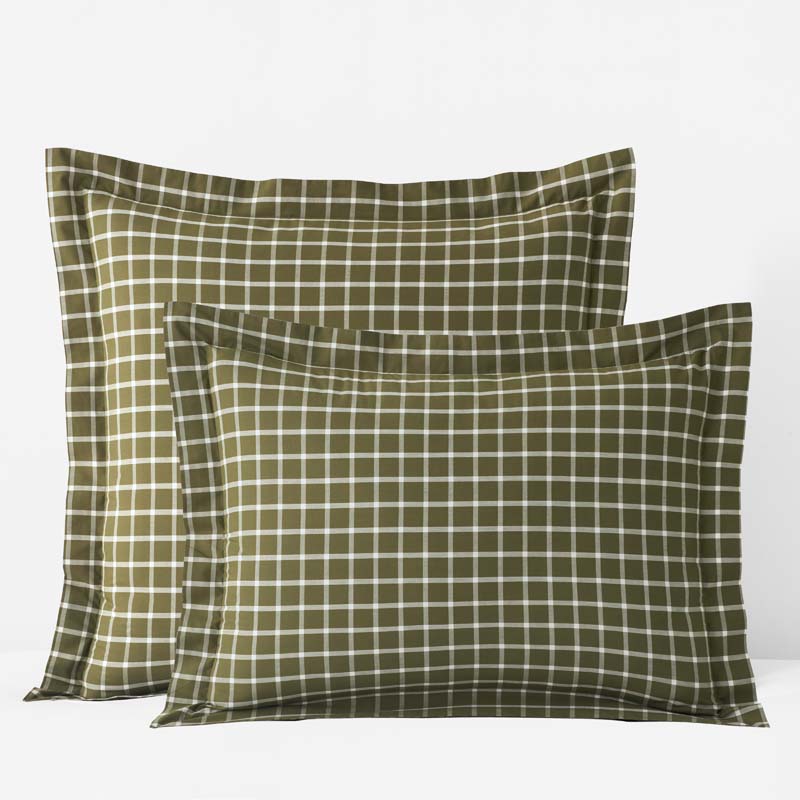 The Company Store Classic Stripes And Plaids Cool Yarn-dyed Cotton Percale Sham