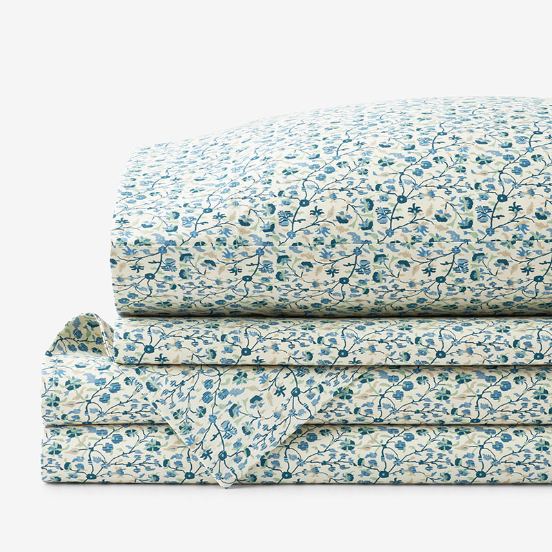 THE COMPANY STORE AJMER PREMIUM SMOOTH SATEEN BED SHEET SET 