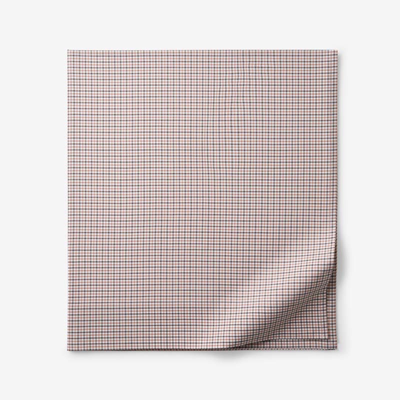 The Company Store Classic Stripes And Plaids Cool Yarn-dyed Cotton Percale Flat Bed Sheet