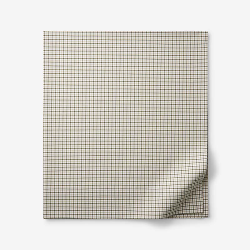 The Company Store Classic Stripes And Plaids Cool Yarn-dyed Cotton Percale Flat Bed Sheet